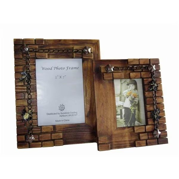 Handmade Wood Photo Frame - 5 x 7 Inch, Sunshine Trading, Mfr#: SU460675